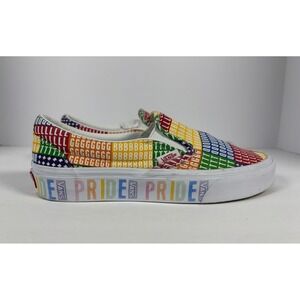 Vans Classic Slip-On Pride Rainbow LGBTQ Multi Color Sneakers Mens 5.5 Womens 7